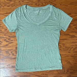 Aeropostale Light Green V-Neck Tee